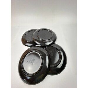 Branchell Co. Melmac FOUR 6" Salad Plates SET Gray Luncheon Diner Retro MCM